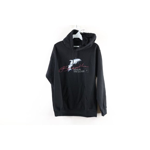 88 Rising Mens Small Breathe Head in the Clouds II Double Sided Hoodie Black